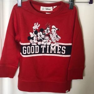 Gap Mickey Mouse Red sweathshirt 3T pullover NWT